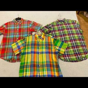 Ralph Lauren polo mens button down short sleeve shirts